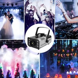 Multifunctionele Rookmachine - Rookmachine - Met Draadloze Afstandsbediening - 6 RGB Verlichting - 60 Sec Continu - 1200W - 1L Capaciteit – 160m³/min - Voor Bruiloft & Feest & Podium & DJ — thumbnail 4