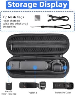 Beschermhoes/draagtas/opbergtas/3-in-1 draagbare beschermhoes geschikt voor actiecamera's, geschikt voor DJI OSMO POCKET3 — thumbnail 5