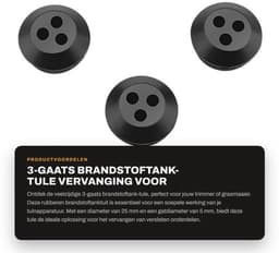 Dailygoods- Doorvoertule 3-gaats - Brandstoftank Doorvoer - Vervangingen Grasmaaier - Rubber - Gatdiameter 5 mm - Compatibel met Echo Modellen — thumbnail 1