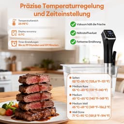 SnelShoppen - Sous Vide Stick Culinaire Draadloze Precisiegarer 1100W WIFI Temperatuurregeling 40-90 °C Touch-Bediening Keuken Koken — thumbnail 2
