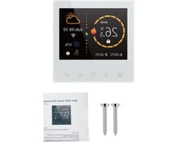 Slimme Thermostaat - Digitale Temperatuurregelaar - Verwarming Regelen - WiFi Afstandsbediening - 5-35°C - Wit