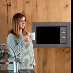 Inbouwmagnetron - Keukenmagnetron - Snel Maaltijden Bereiden - Grillfunctie Inclusief - 20 Liter - Roestvrij Staal — thumbnail 4