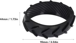 Verbeter de Stabiliteit en Tractie met Rubberen Wielbeschermer, Compatibel met M500 M700 S300 M1000 Plus, Past op Het Voorwielprofiel voor Robotachtige Grasmaaier — thumbnail 2