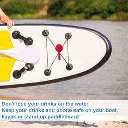 bekerhouders voor paddleboards, PP-materiaal, anti-kantelbescherming, kajakbekerhouder voor stand-up paddleboards, accessoires (blauw en rood) — thumbnail 4