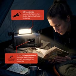Lenco Noodradio - Noodradio Solar Opwindbaar - met DAB+/FM - 10.000 mAh Batterij - Zwart — thumbnail 5