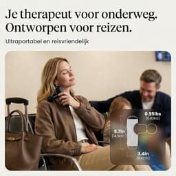 JCP® Massagengun - Massage Gun - Massage Pistool - Zwart - 14cm x 11cm x 5cm — thumbnail 5