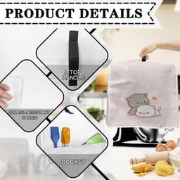 Mixerhoes Keukenmachine - Apparaathoes Mixer - Keuken Organiseren - Met Opbergvak - 37 cm hoog - Kattenprint — thumbnail 4