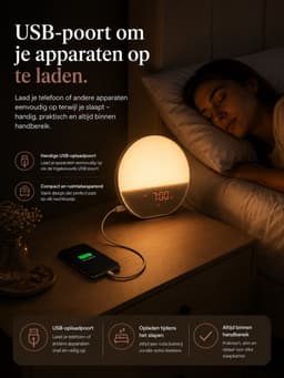 Wake up Light - Digitale wekker - Wekkerradio - licht wekker — thumbnail 4