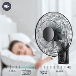 Wandventilator - Muurventilator Ventilator - Ruimte Koelen - Stille Werking - 41 cm - rood — thumbnail 5