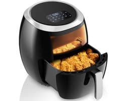 Airfryer met Venster - Heteluchtfriteuse - Gezond Koken - 8 Voorgeprogrammeerde Modi - 8 Liter Capaciteit - Zwart
