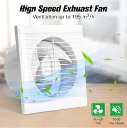 Afvoerventilator op zonne-energie - Raam wandventilator - Koeling en ventilatie - Vuurbestendig ABS materiaal - 15 cm gatdiameter - Wit — thumbnail 3