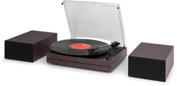 Platenspeler met speakers - Audizio Akron - LP speler - Bluetooth - AUX - 3 snelheden - Donkerbruin — thumbnail 2