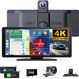 VALI® Draadloze Dashcam - Draadloos CarPlay-Scherm - Dashcam met CarPlay - Zwart - 4cm x 18cm x 7cmDraadloze Dashcam - Dashcam met CarPlay - Draadloos CarPlay - Scherm - Zwart - 4cm x 18cm x 7cm — thumbnail 1