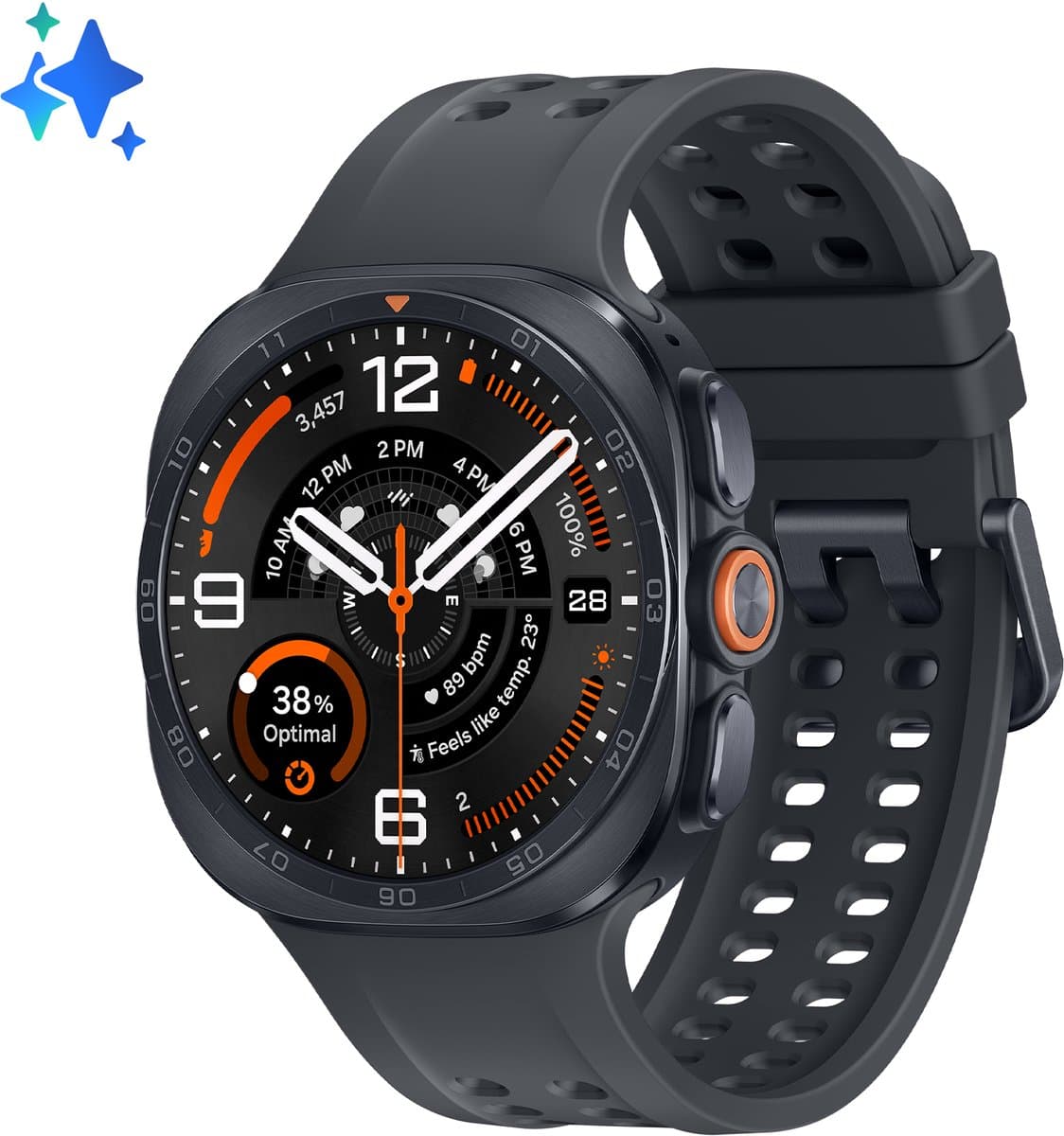 Samsung Galaxy Watch Ultra 2 4g 47 Mm Smartwatch Zwart — afbeelding 1