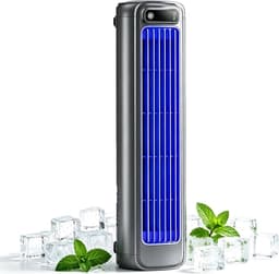 Sander Shop Draagbare airconditioner met stille koelventilator en 3 snelheden Ophangbaar, met haken, luchtcirculatie, lange batterijduur, geschikt voor keukenbladen, enz (zwart) — thumbnail 1