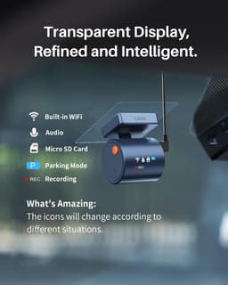 Dashcam Auto - Autocamera Voorruit - Veilig Rijden - Compact Stealth Design - 2K QHD Resolutie - Zwart — thumbnail 4