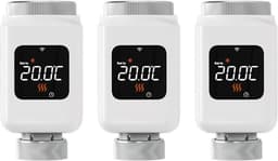 Slimme Thermostaat - Radiatorkraan TRV - Energie Besparen - App Afstandsbediening - 3 Stuks - Wit — thumbnail 1