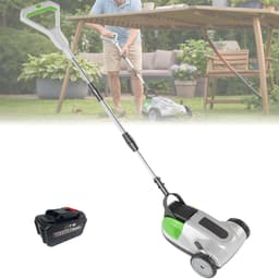 Loopmaaier Borstelloze Motor - Elektrische Grastrimmer Accu - Gazon Onderhouden - Telescopische Handgreep - 6500 RPM - Grijs — thumbnail 1