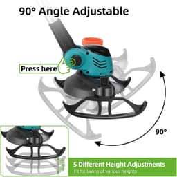 Elektrische Grasmaaier - Draadloze Trimmer - Tuinonderhoud - Verstelbare Hoek - 10 inch Snijbreedte - One Color — thumbnail 3
