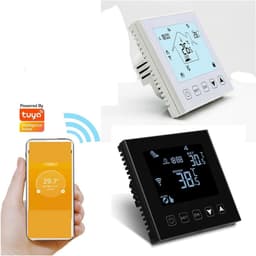 Slimme Thermostaat - Temperatuur Controller - Verwarming Regelen - Wifi Bediening - 86x86mm - Wit — thumbnail 4