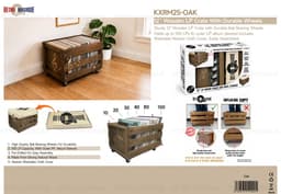 12'' LP Houten Krat Op Wielen Voor Vinyl Opslag - Tot 100 LP'S — thumbnail 3