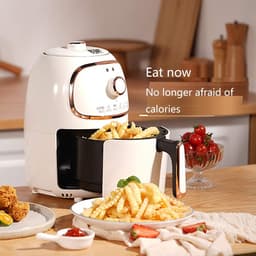 Airfryer - Heteluchtfriteuse Olievrije Friteuse - Gezond Frituren - Hoge Luchtcirculatie - 2 Liter - Wit — thumbnail 3