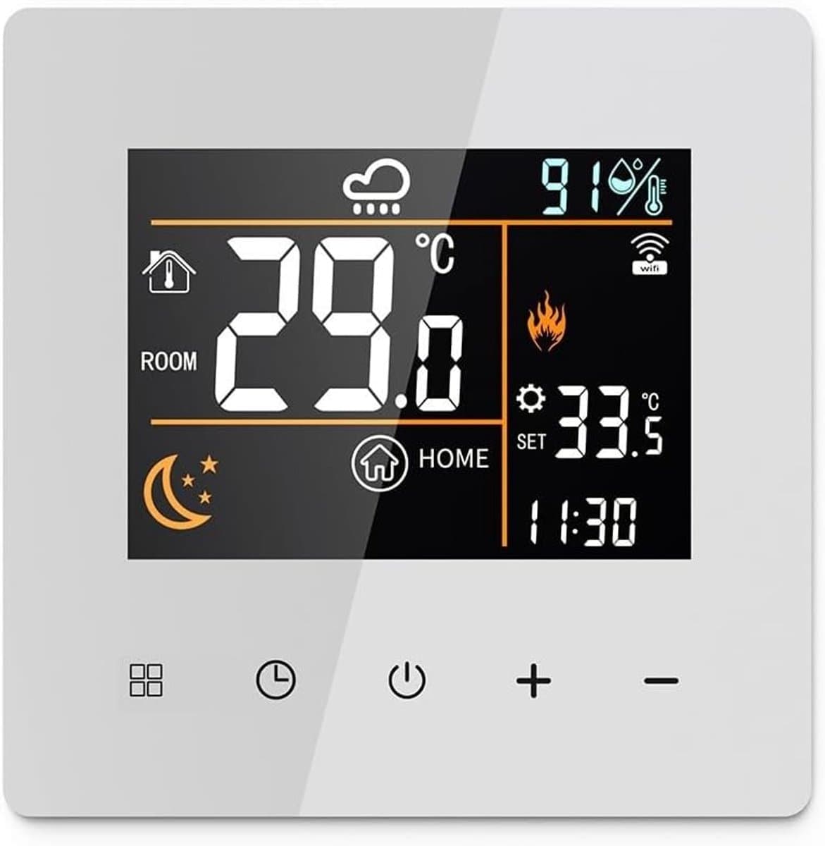 Slimme Thermostaat - Digitale Regelaar - Wooncomfort Instellen - App Bediening - 16A - Wit — afbeelding 1