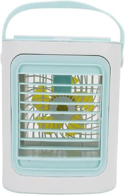 Draagbare Airco Fan - Verdampingskoeler Mini - Persoonlijk Comfort - Stille Werking - 7 Kleuren Licht - Wit — thumbnail 1