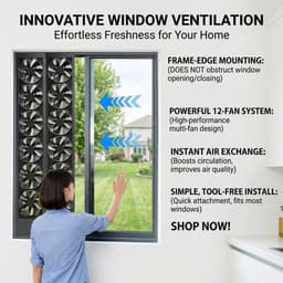 Ventilator raam - Schuifraam ventilator - Frisse lucht - Montage zonder boren - B 95-105 cm - Zilver — thumbnail 5