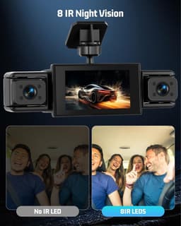 Dashcam - Zwart - 4-camera systeem - 360° bewaking - Voor Auto's — thumbnail 5