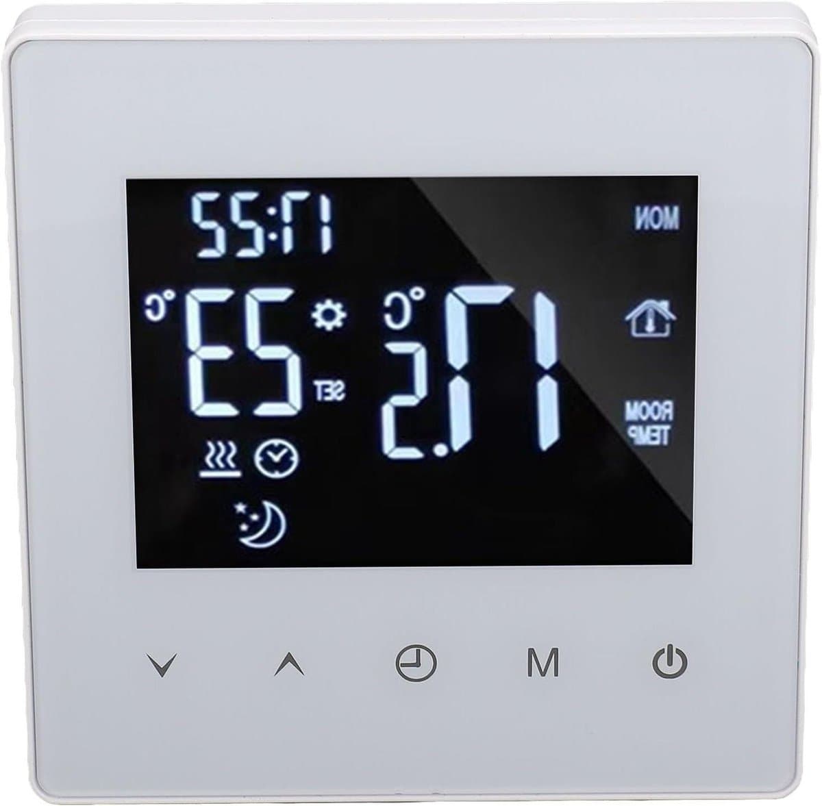 Intelligente Thermostaat - Slimme Regelaar - Temperatuur Beheren - Dubbel Display - 16A 3500W - Wit — afbeelding 1