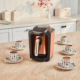 Karaca Hatır Neo Inox Turks Koffiezetapparaat – 735W – 300 ml – Elektrische Turkse Koffiemachine – RVS – Brons – 5 Kopjes — thumbnail 4