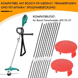 SnelShoppen - 32 Stuks Grasmaaier Trimmerdraad - Extra Sterke Draad - 37 cm Lengte - Ø 3,5 mm - Inclusief 2 Spoelafdekkingen - Geschikt voor Tuin en G — thumbnail 2