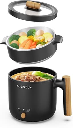 Multicooker - Groen - 1,5 Liter - Elektrische Mini Kookpot met Anti-aanbaklaag - Voor Reizen en Kleine Keukens — thumbnail 5