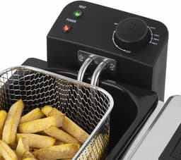 Dubbele Friteuse - Frituurpan Duo - Frietjes Maken - 2 Onafhankelijke Thermostaten - 2 x 3 Liter - Roestvrij Staal — thumbnail 3