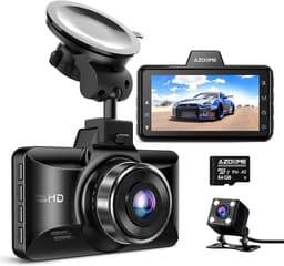 Dashcam voor auto - Zwart - M01 Pro - Dubbele 1080p FHD camera met nachtzicht en parkeerbewaking - Voor personenauto's — thumbnail 1
