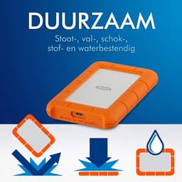 Externe Harde Schijf - Mobiele Opslag - Data Back-up - Schok- en Waterbestendig - 1TB Capaciteit - Oranje — thumbnail 5