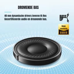 KIRA® Gaming Headset - 40u Batterij - Gaming Headsets - Gaming Headset Draadloos - Zwart - 18cm x 19cm x 8cm — thumbnail 4