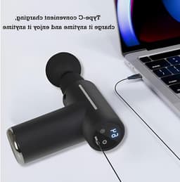 Massagepistool - Mini Massager - Spierontspanning - Borstelloze Motor - 744 x 645 x 244 cm - Zwart — thumbnail 1