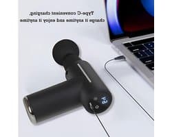 Massagepistool - Mini Massager - Spierontspanning - Borstelloze Motor - 744 x 645 x 244 cm - Zwart