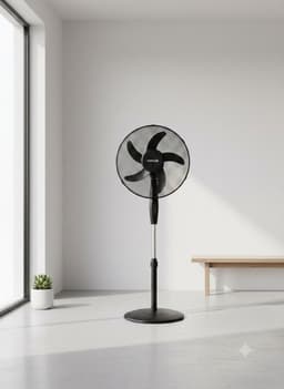 Novus Statiefventilator 16 Inch (40 cm) – Staande Ventilator – (Model 18254) – 3 Snelheden – In Hoogte Verstelbaar (Max. 120 cm) – 50W – Zwart — thumbnail 3