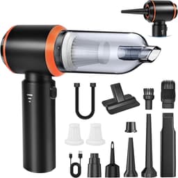 Draagbare Kruimeldief - Mini Stofzuiger Auto - Snel Schoonmaken - 4-in-1 Multifunctioneel - 0.45 kg - Zwart — thumbnail 1