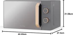Magnetron - Keukenoven - Eten Opwarmen - Ontdooifunctie - 20 Liter - Grijs — thumbnail 2