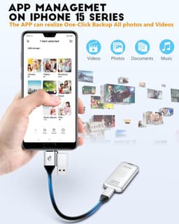 Externe SSD - Draagbare Opslag - Snelle Data Transfer - USB 3.2 Gen 2x2 - 256 GB - Zilverkleurig — thumbnail 2
