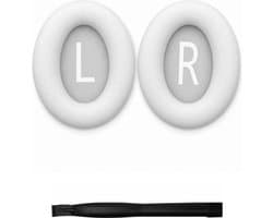 Set Oorkussens voor Bose Koptelefoon - NC700 Oorkussen - Noise Cancelling Headphones 700 - Kunstleer met Traagschuim - Wit