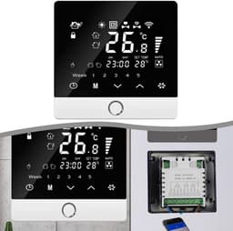 Slimme Thermostaat - Temperatuurregelaar - Comfort Verhoging - App & Spraakbesturing - 10x9x6 cm - Zwart — thumbnail 5