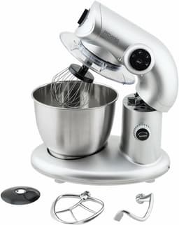 Keukenmachine - Mixer Deegmachine - Bakken en Koken - Krachtige 1000W Motor - 5.5 Liter Kom - Grijs — thumbnail 4