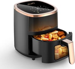 Heteluchtfriteuse - Airfryer Compact - Gezond Frituren - Kijkvenster - 34 Liter - Zwart — thumbnail 1