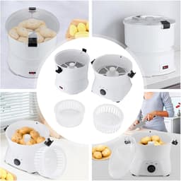 Elektrische Aardappelschilmachine - Automatische Schilmachine - Snel Groenten Schillen - 85W Pure Koper Motor - 0.8 kg Capaciteit - Wit — thumbnail 4