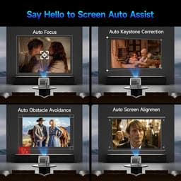 Videoprojector - 1080P - Geïntegreerde 4K tv-stick - Automatische focus en trapeziumcorrectie - Voor Thuisbioscoopgebruik — thumbnail 3